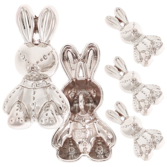 Masteelf 5 Pcs Bunny Buttons for Clothing Accessories, Crafts, Sewing, Decoration Pieces, Kids Apparel Embellishments