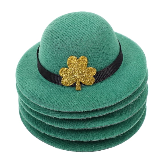 SWETRACE 5Pcs St Patricks Day Wine Bottle Decorative Caps Dark Green Eva Material