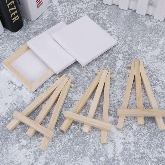 Masteelf 5 Pcs Paint Wooden Easel Set Multifunctional Holders Mini Easels