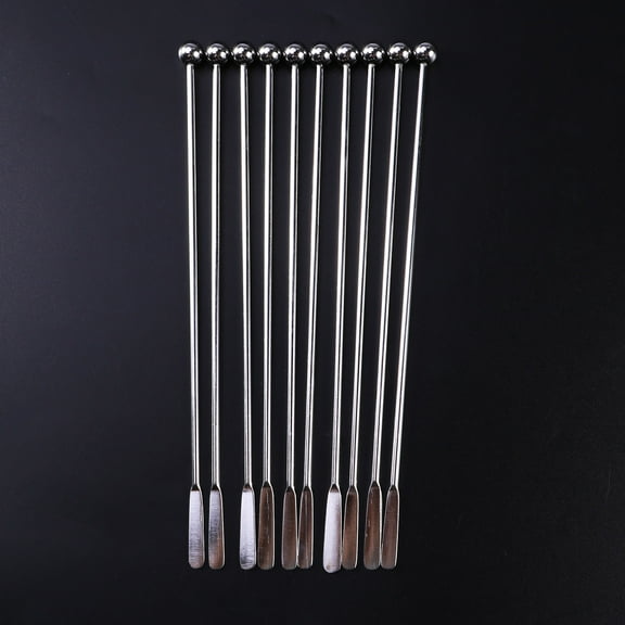 Masteelf  5 Pcs Silver Cocktail Picks Stainless Steel Stirring Rod Fun Drink Accessories