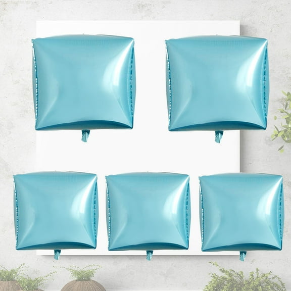 Masteelf 5 Pcs Square Foil Balloons Aluminum Film Kids Party Decoration