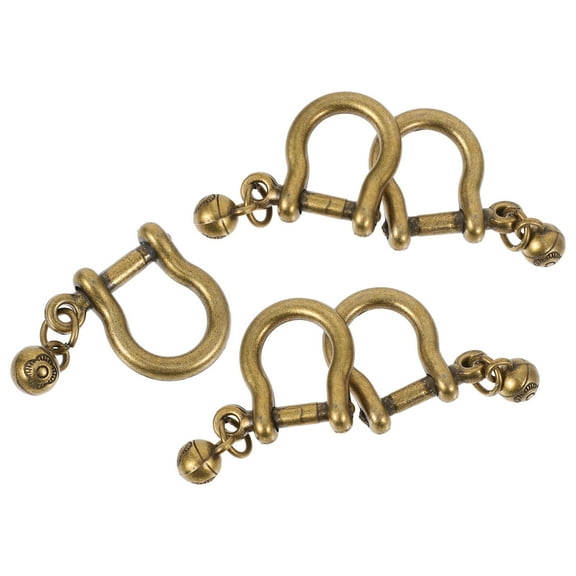 Masteelf  5 Pcs Storage Bag Buckle Detachable Clasp Luggage Key Golden