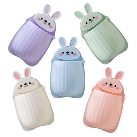 Masteelf 5pcs Wall Mounted Storage Rack Non-Drilling Floating Shelf Assorted Color PP Material For Storage