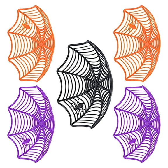 Masteelf 5 Pcs Web Bowl Spooky Spider Basket Ghost Platters Halloween Candy