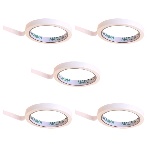 Masteelf 5 Rolls of Artist Drawing Tape Car Spraying Single Side Adhesive Tape (White)