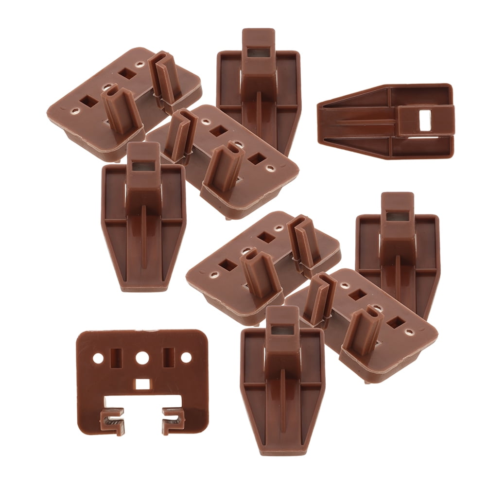 5 Pairs Of Plastic Drawer Slides – 310mm X 16mm X 6mm Flat Brown Runners For Cabinets & Furniture