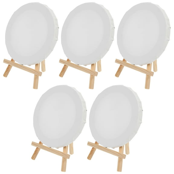 Masteelf 5 Sets Small Easel Stand DIY Mini Canvas Lightweight Child