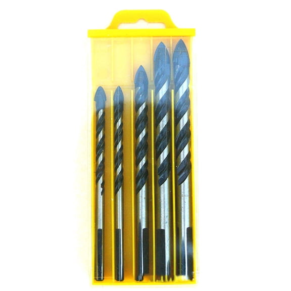 Masteelf 5 in Stone Concrete Screws Premium Material Drill Bit Set Brick Drill Bit Set