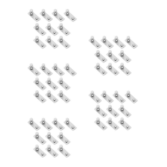 Masteelf 50 PCS AA Battery Contact Plate Replacement Battery Charger Spring Silver Battery Spring Contact Plate for Battery Chargers Electronic Devices