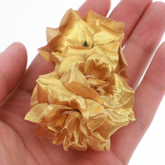 Masteelf  50 Pcs Artificial Rose Flower Flowers for Decoration Wedding Child Golden