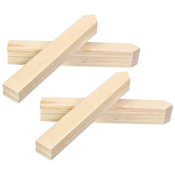 Masteelf 50 Pcs Camp Flower Decor Wooden Plant Label Garden Markers Bed Labels