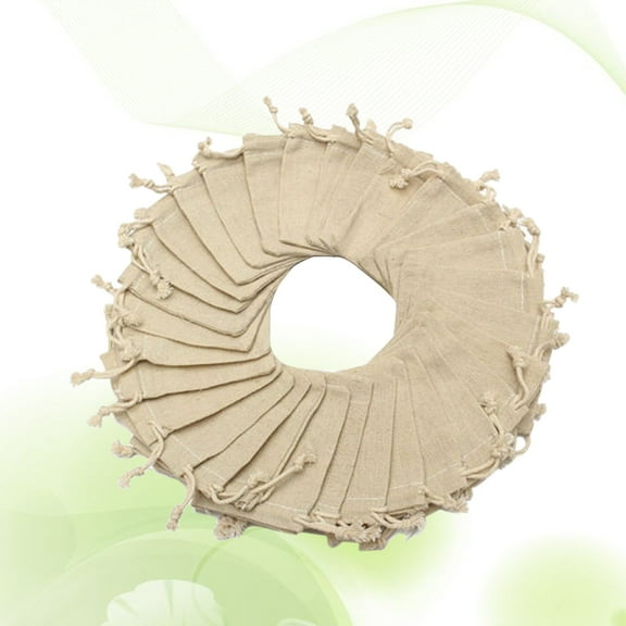 Masteelf 50 Pcs Drawstring Sack Convenient Pouches Burlap Bags