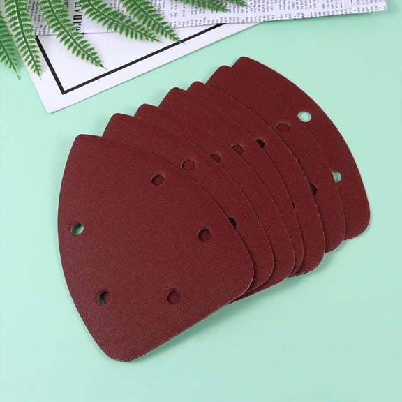 Masteelf 50 Pcs Grit Triangle Sandpaper Flocking Sandpaper 14.2X10cm