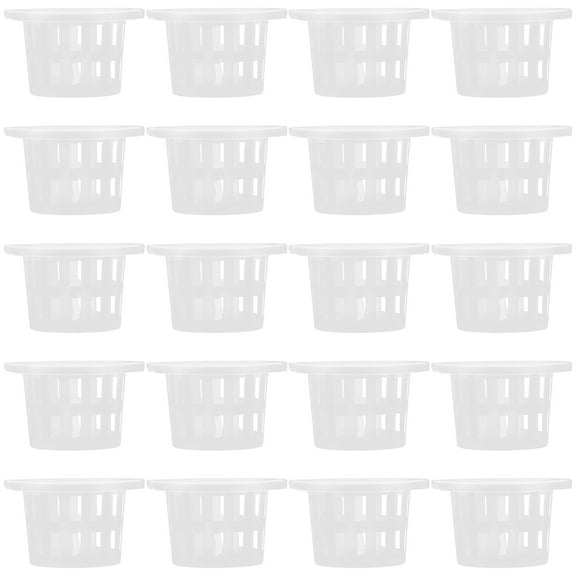 Masteelf  50 Pcs Hydroponic Planter Planting Basket Wide Lip Net Cups Slotted Mesh
