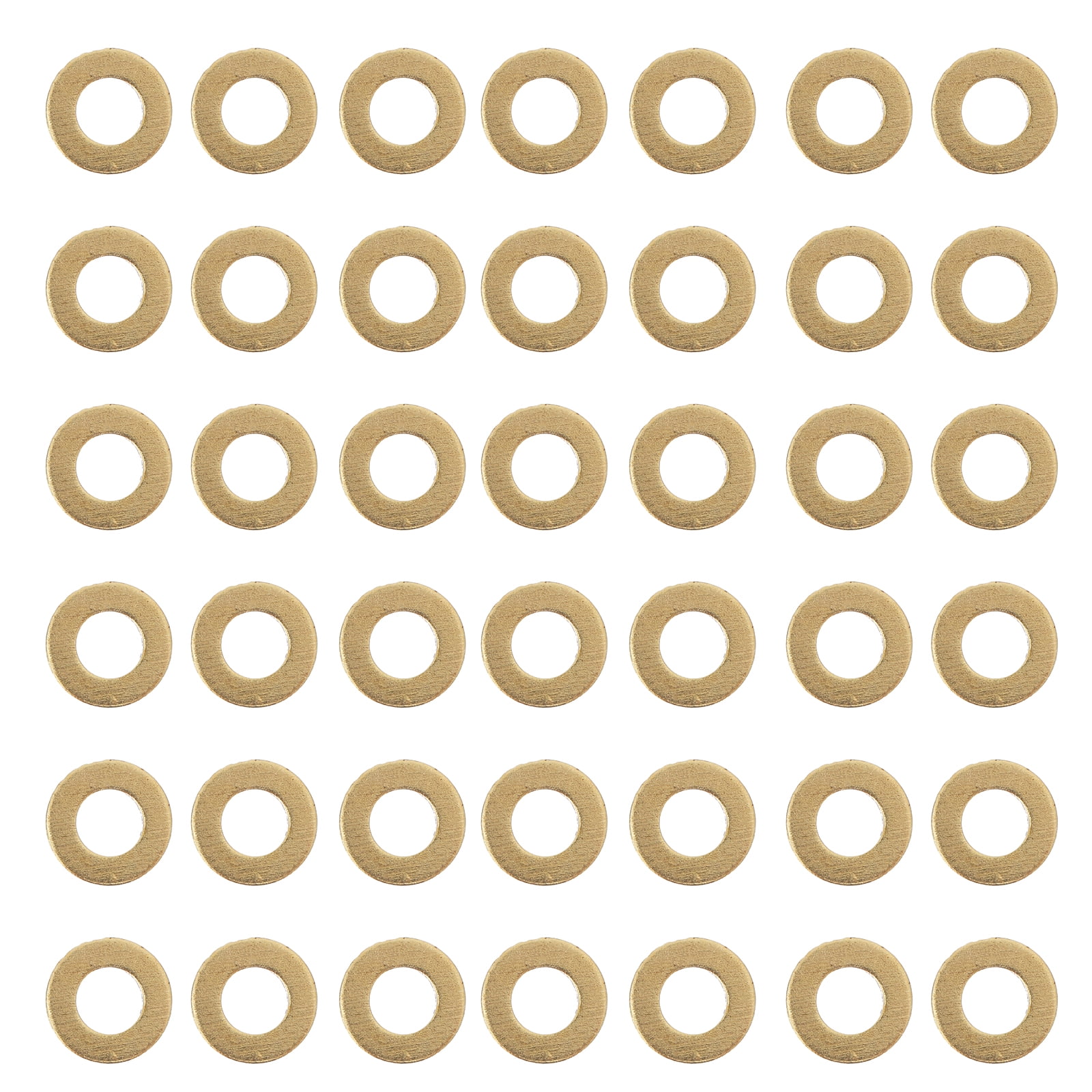 Masteelf  50 Pcs Metric Sealing Washer Ring Prong Paper Fasteners Brass Flat