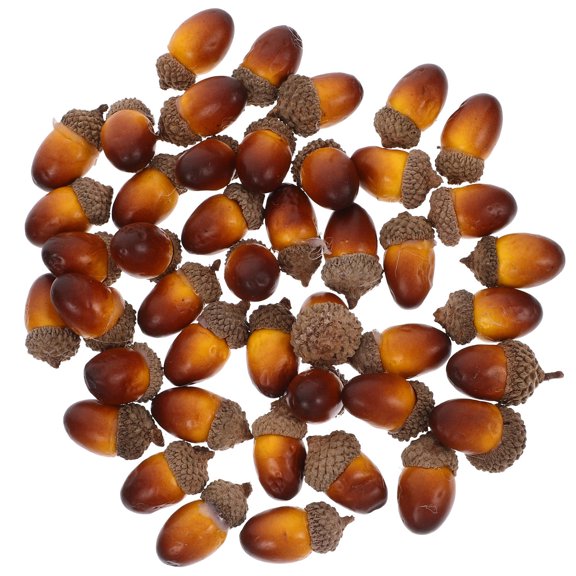 Masteelf 50 Pcs Small Fake Acorns Artificial for Decoration Door Decorations