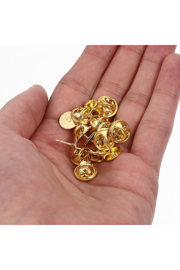 50 Sets Lock Pin Badge Locking Backs Brooch Accessories Lapel