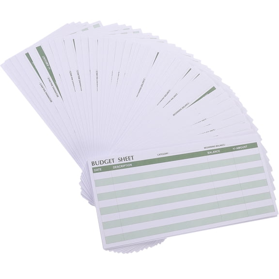 Masteelf 50 Sheets Budget Book Budget Consumption Card 16.50X8.00X0.02CM