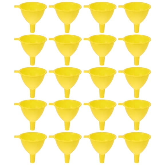 Toddmomy Spice Powder Funnel Yellow Plastic 50Set 3.1x2.8x2.6in