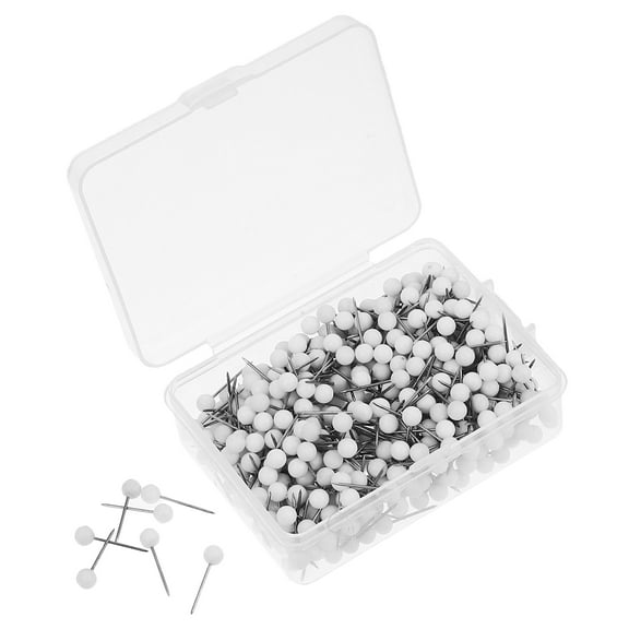HEATSHAKING White Round Push Pins for Maps and Bulletin Boards Plastic and Iron Material for Fixing 500pcs