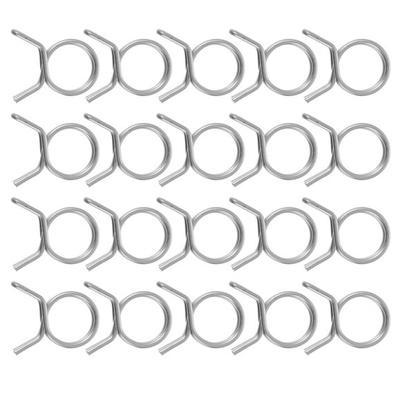 Masteelf 50PCS Stainless Steel Hose Tubing Spring Clips Quick Fitting Hose Water Pipe Tubing Spring Clamps Assortment Kit Inner Diameter 8mm