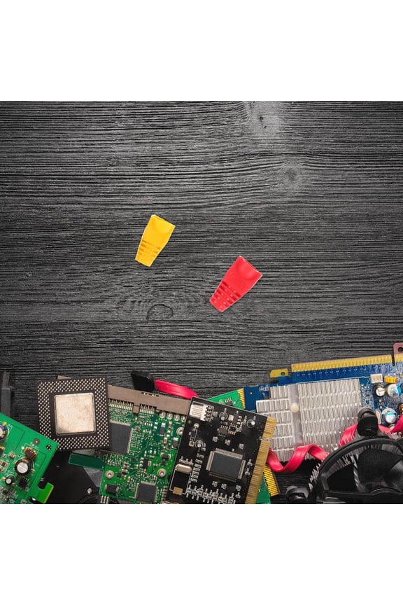 50pcs Connector Protection Boots Cable Boot Shields Ethernet Connectors Caps Network Boot Covers Cable Connector Caps Network Connector Boots