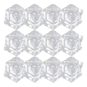 SWETRACE 50 Pieces Realistic Clear Acrylic Reusable Fake Ice for Party Decoration and Photography Props