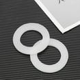 thumbnail image 1 of Masteelf 50pcs Silicone Flat Rings Silicone Rubber Flexible Seal Rings for Garden (White 1"), 1 of 8