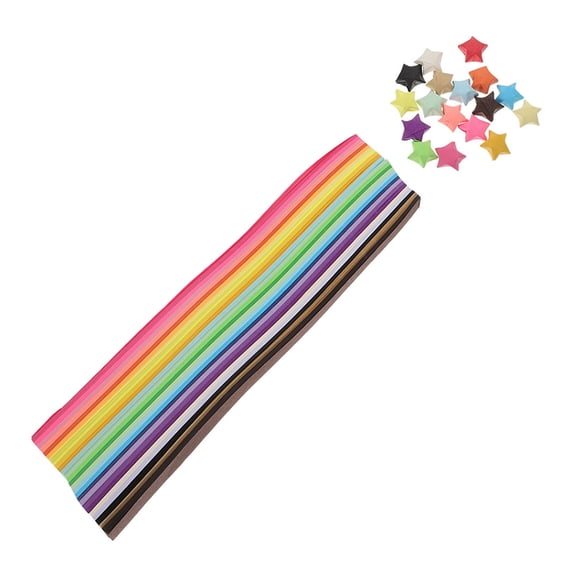 IDEANATEGRATE Origami Strips Assorted Color 540Pcs 9.24X0.39X0.04in