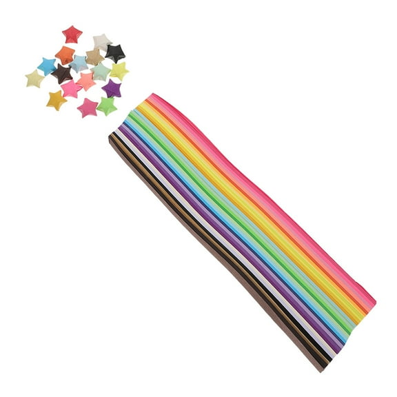 Masteelf 540 Pcs Paper Stars Strips Assorted Color Star for Teaching Aid Indoor Use
