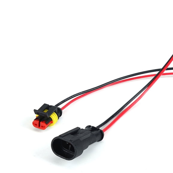 Masteelf 5Pcs Car Waterproof Electrical Connector Plug with Wire Harness Pigtail Wire Harness Terminal Sockets Plug