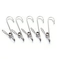 thumbnail image 1 of HEATSHAKING 5Pcs Metal Clips Clothes Pins Clamps Household Items Laundry Silver, 1 of 8