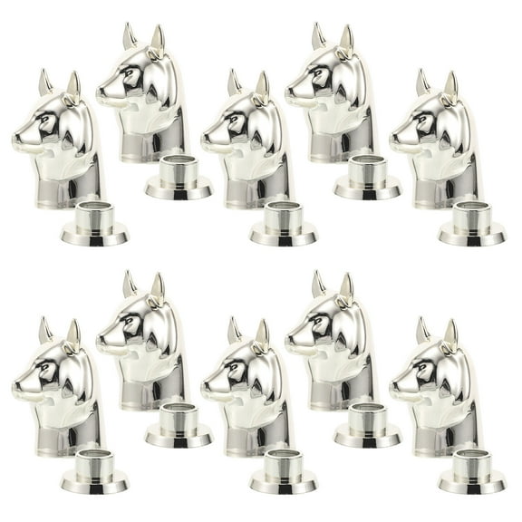 Masteelf 5Pcs Elegant Fox Perfume Bottle Caps for DIY Projects Snap Closures for Empty Glass Bottles Replacement Caps for Perfume Atomizers