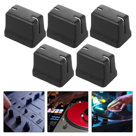 Masteelf 5-Pack Replacement Fader Knobs Caps for Mixer Console, Potentiometer Slider Caps, Sound Controller Parts