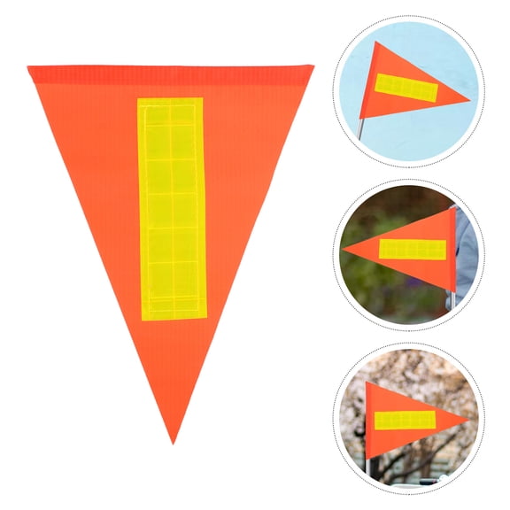 HEATSHAKING 5-Pack Red Safety Flags for Cycling Accessories High Visibility Bike Flags