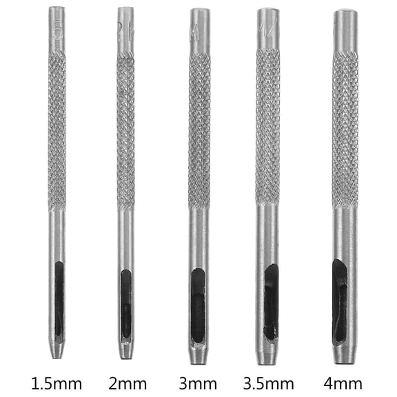 CTIRCHIU Small Hole Punch Set Steel Silver 5 Pcs