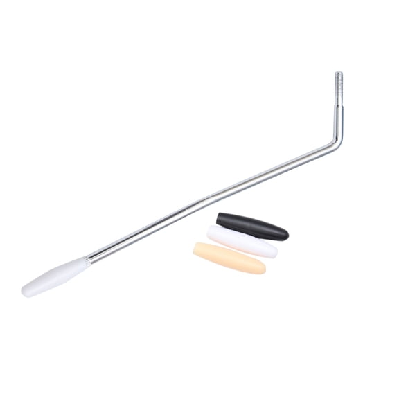 Masteelf 5mm Electric Guitar Tremolo Arm Crank Handle with 3 Tip Caps for (Silver)