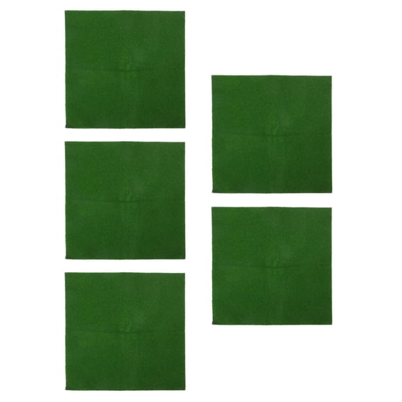 Masteelf 5pcs Artificial Grass Mats Faux Turf Synthetic Lawn Outdoor Garden Landscape Decor Realistic Moss Carpet Rug for Patio and Indoor Use