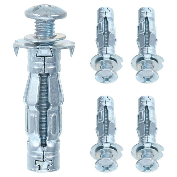 OFFIGAM 5Pcs Carbon Steel Expansion Screws For Secure Mounting In Drywall Renovation