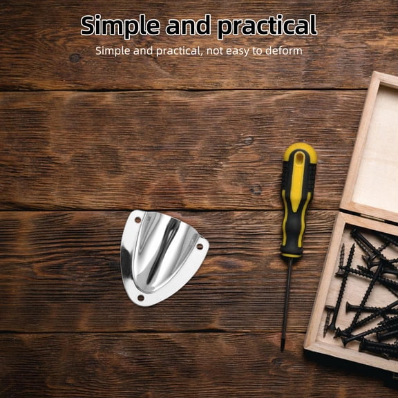 Masteelf 5pcs Clamshell Vent Covers Wire Cable Covers With Screw Stainless Steel Marine Outlet Cap For Boat Rvs Outdoor Yacht Hardware Accessories