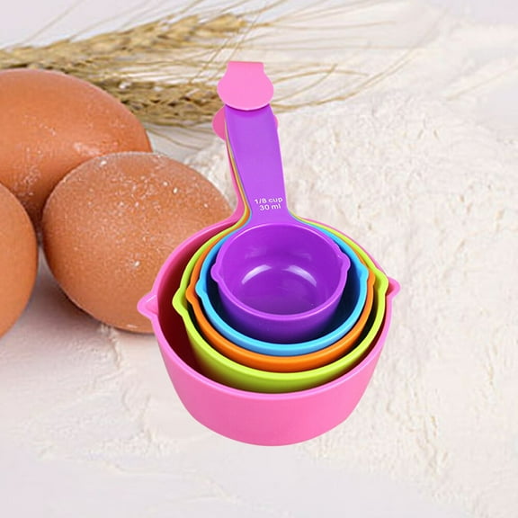 Masteelf 5pcs Colorful Measuring Spoons Plastic Kitchen Baking Measuring Spoons Measuring Tool (Size L)