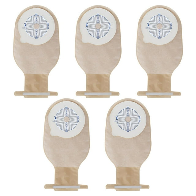 Masteelf 5pcs Disposable Colostomy Bags Open Drainable Pouch Ostomy