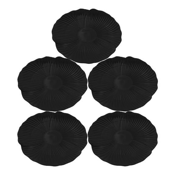 Masteelf 5pcs Elegant Petal-Shaped Plates For Western Dishes Elegant Small Plastic Plates Serving Dumpling Plates Salad Dessert Dishes