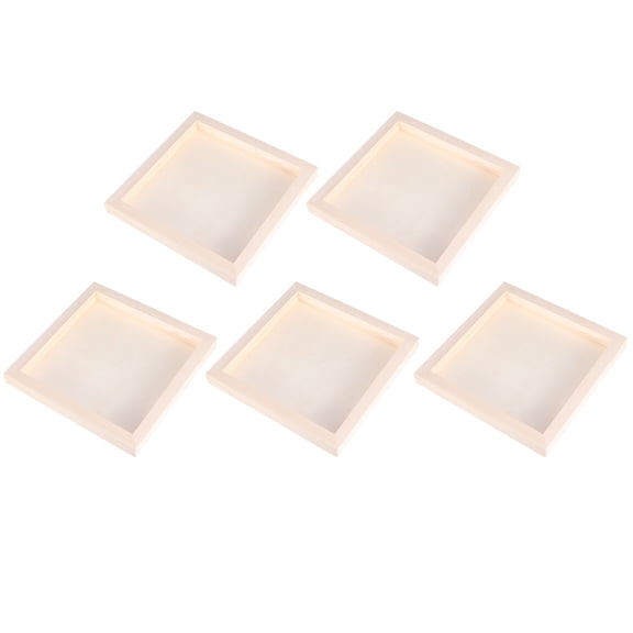 Masteelf 5pcs Empty Clay Frames Wooden Clay Frame DIY Clay Picture Frame Stereo Clay Frame for Kids Children 30x30cm
