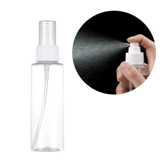 Masteelf 5pcs Empty Spray Bottles Clear Plastic Bottle Portable Refillable Cleaning Fluid Containers