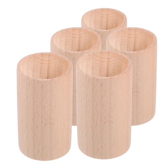 Masteelf 5-Pack Round Wood Diffusers for Car, Office & Home Aromatherapy, Small Portable Scent Diffuser Set