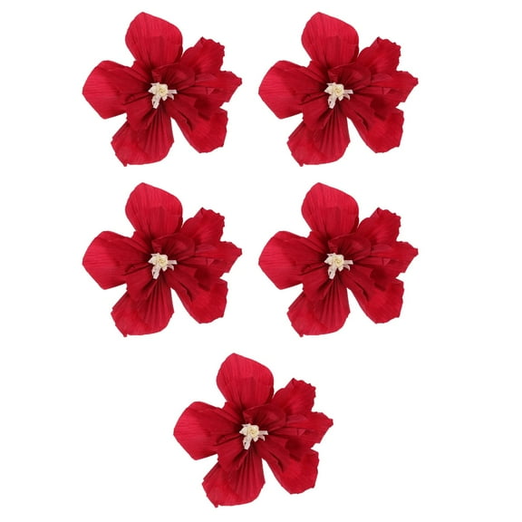 Masteelf 5pcs Paper Flowers Decoration 3D Wall Handicraft Artificial Flowers DIY Craft Supplies Fake Flower Heads Artificial Flowers Party Decorative Flower DIY Festival Home Decor
