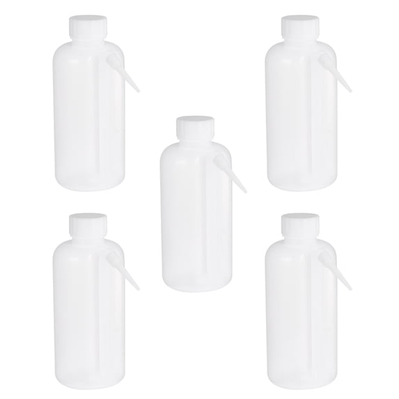 Masteelf 5pcs Plastic Alcohol Bottles Empty Filling Bottles Laboratory Wash Bottles