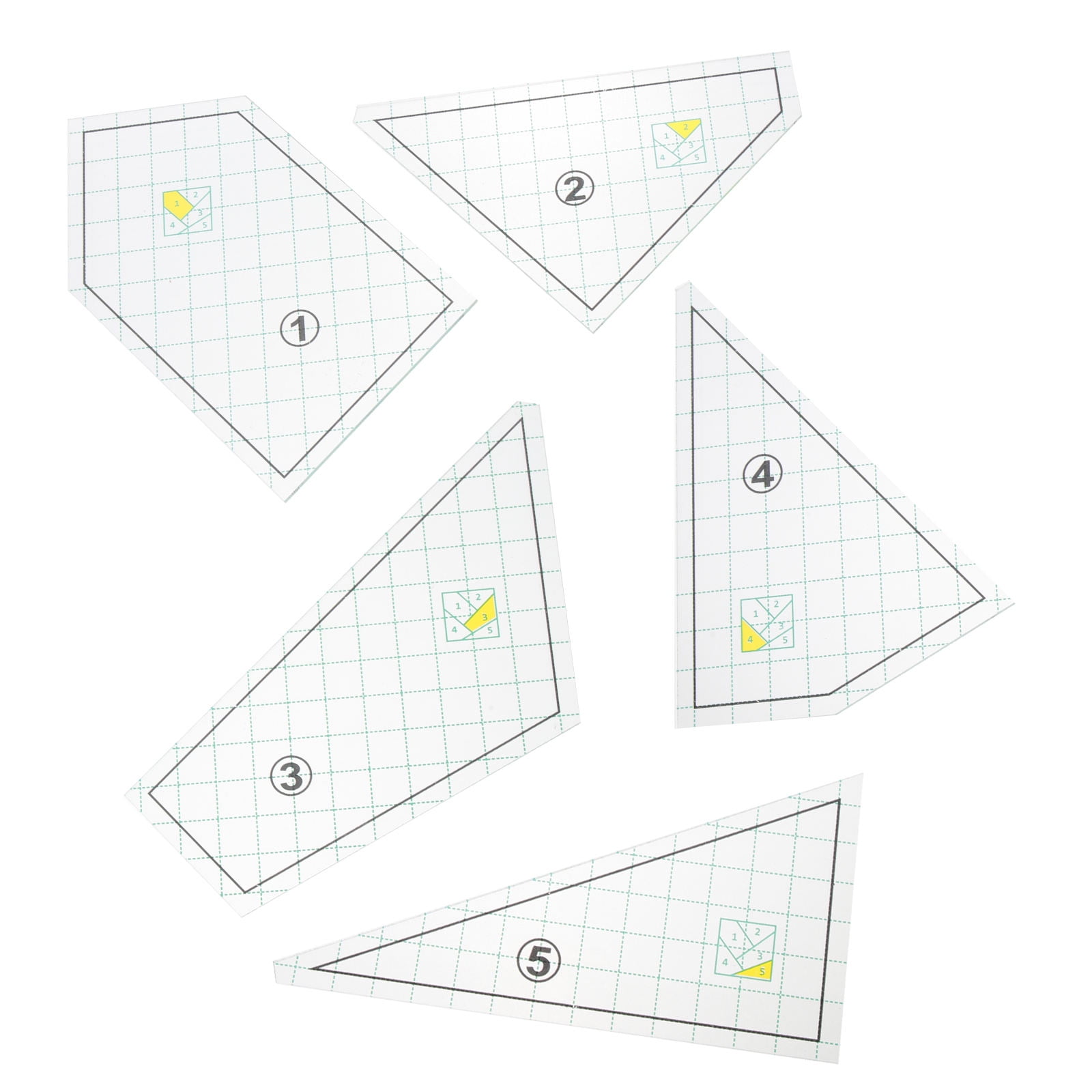 Masteelf 5pcs Quilting Rulers and Templates Sewing Tools for Quilting