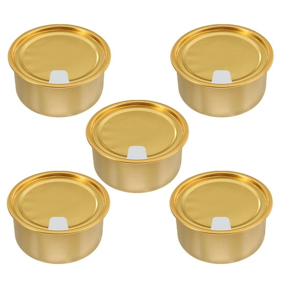 Masteelf 5pcs Refillable Food Cans Aluminum Container With Lids Airtight And Self Seal Storage Cans For Kitchen Tea Leaf Coffee And Snacks
